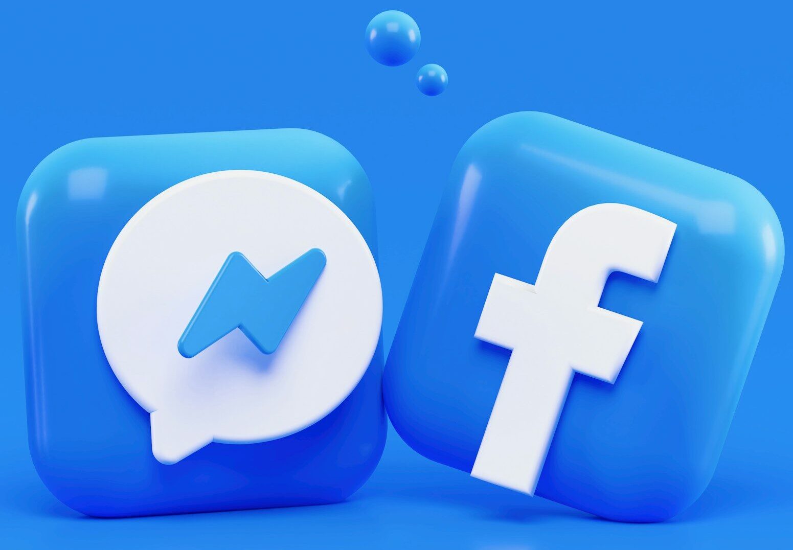 3d Messenger + Facebook icons